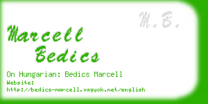 marcell bedics business card